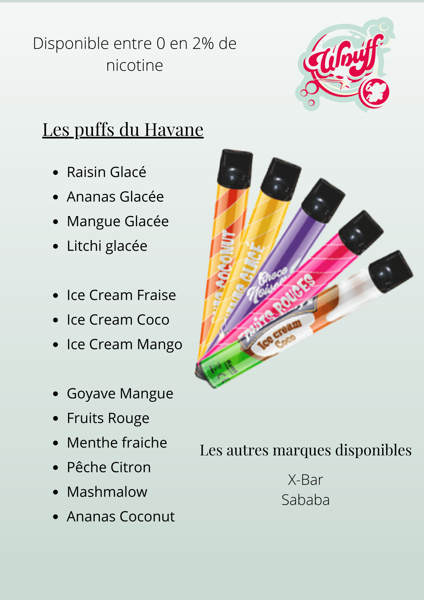 E cigarettes Tabac le Havane Annecy